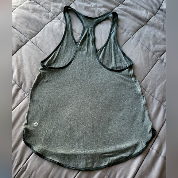 Lululemon 105 F Singlet Racer Back Gray Tank Top Size 8 - Picture 1 of 4